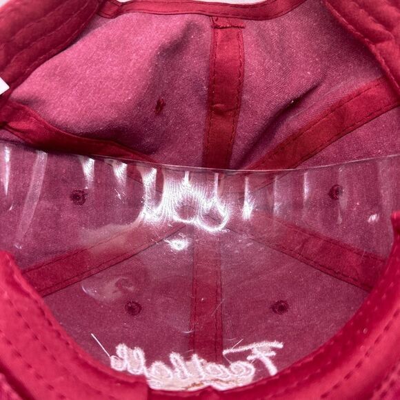 Football Mom Embroidered Baseball Cap – Adjustable Distressed Red Hat - Picture 5 of 5